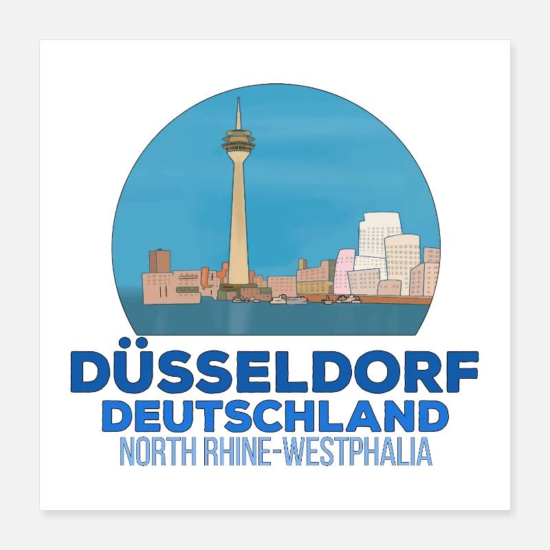 Düsseldorf North Rhine-Westphalia Germany Poster 16" x 16" (40x40 cm)