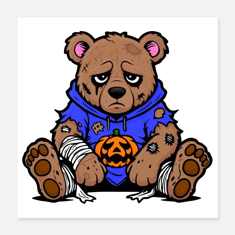 Halloween Bär Poster 40x40 cm