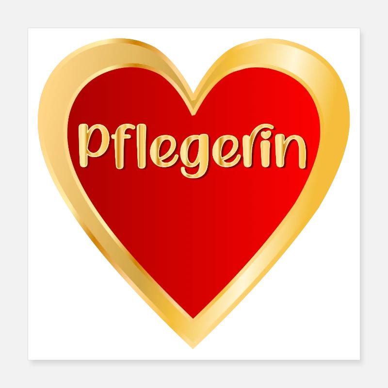 DANKESCHÖN PFLEGE - BERUF PFLEGERIN Poster 40x40 cm