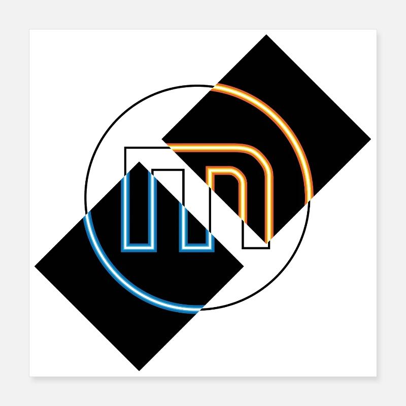 shining m Poster 40x40 cm