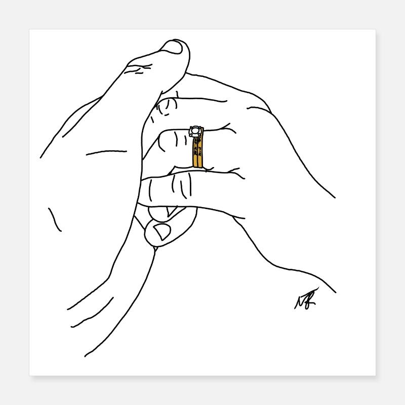 MJR - Mariage Poster 40 x 40 cm