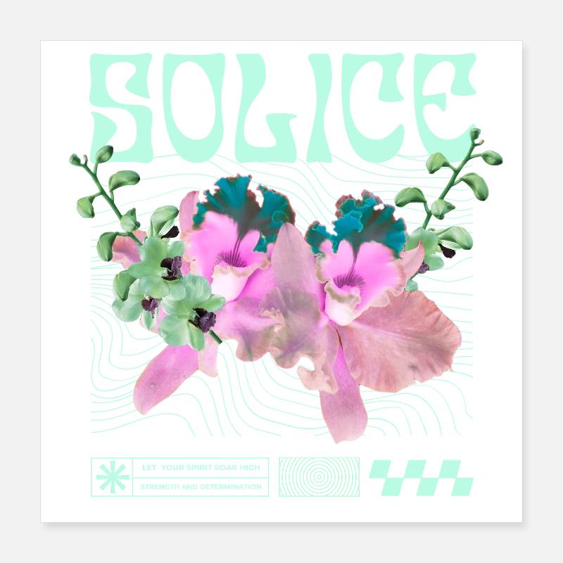 Solice – Tranquillité botanique Poster 40 x 40 cm