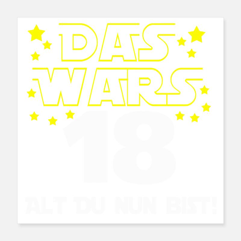 18ème anniversaire , 18 C’est ça vous avez l’âge maintenant ! Poster 40 x 40 cm