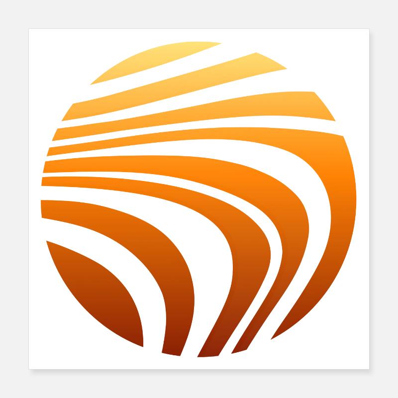 Pattern Orange Gradient Poster 16" x 16" (40x40 cm)