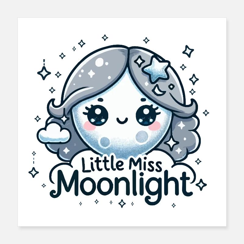 Petite Miss Clair de Lune Poster 40 x 40 cm