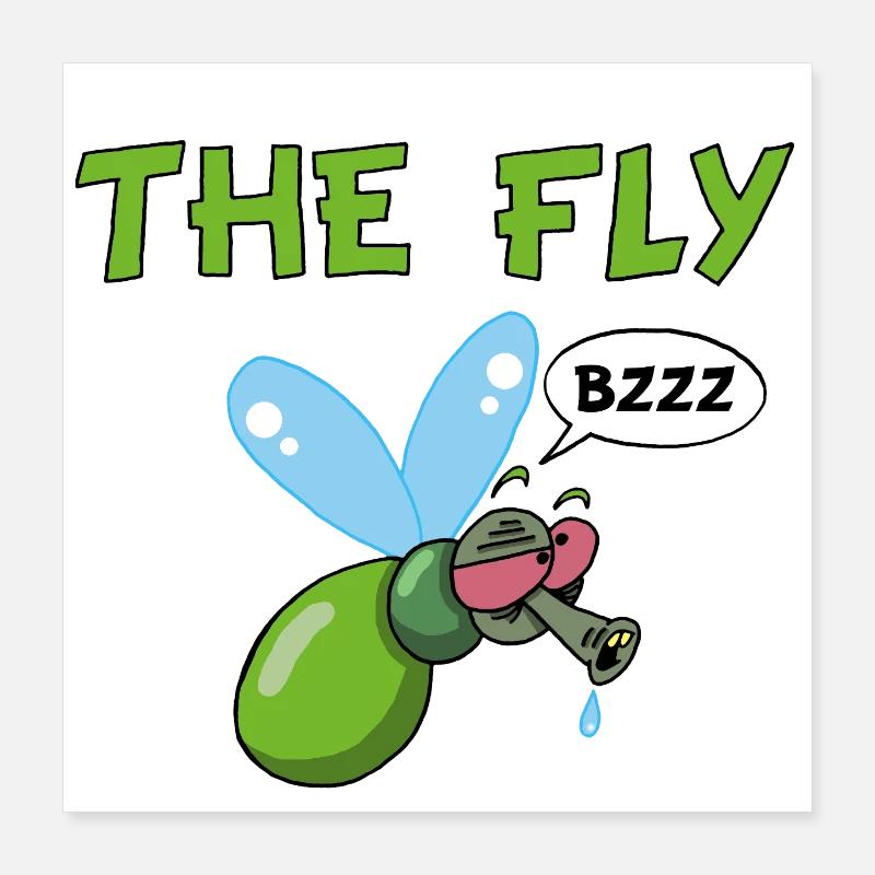 Die Fliege Poster 40x40 cm