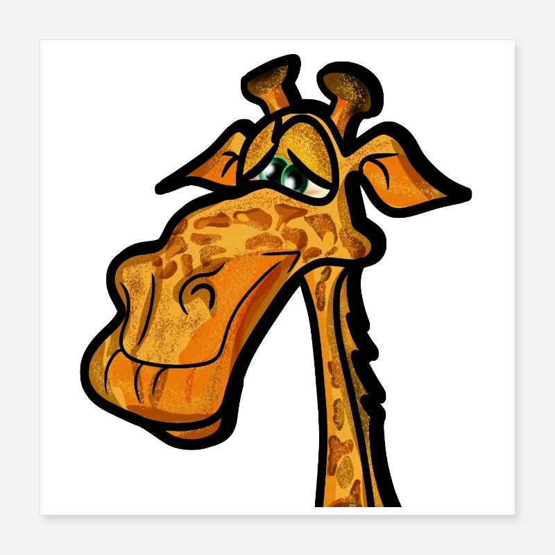 Girafe Costumes D’animaux Spot Pattern Poster 40 x 40 cm