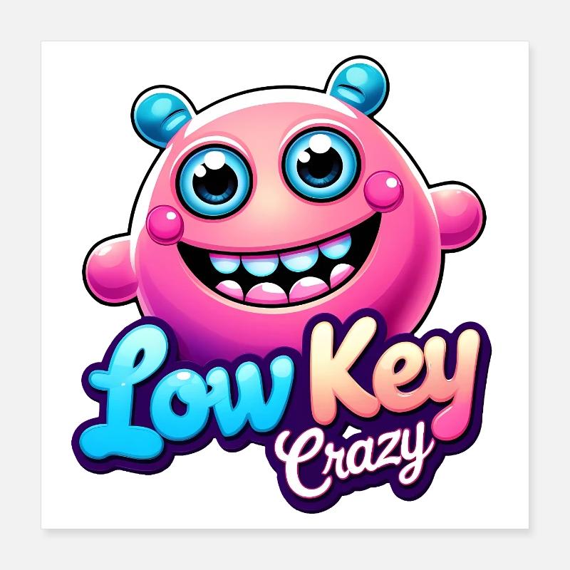 Low Key Crazy Poster 40x40 cm