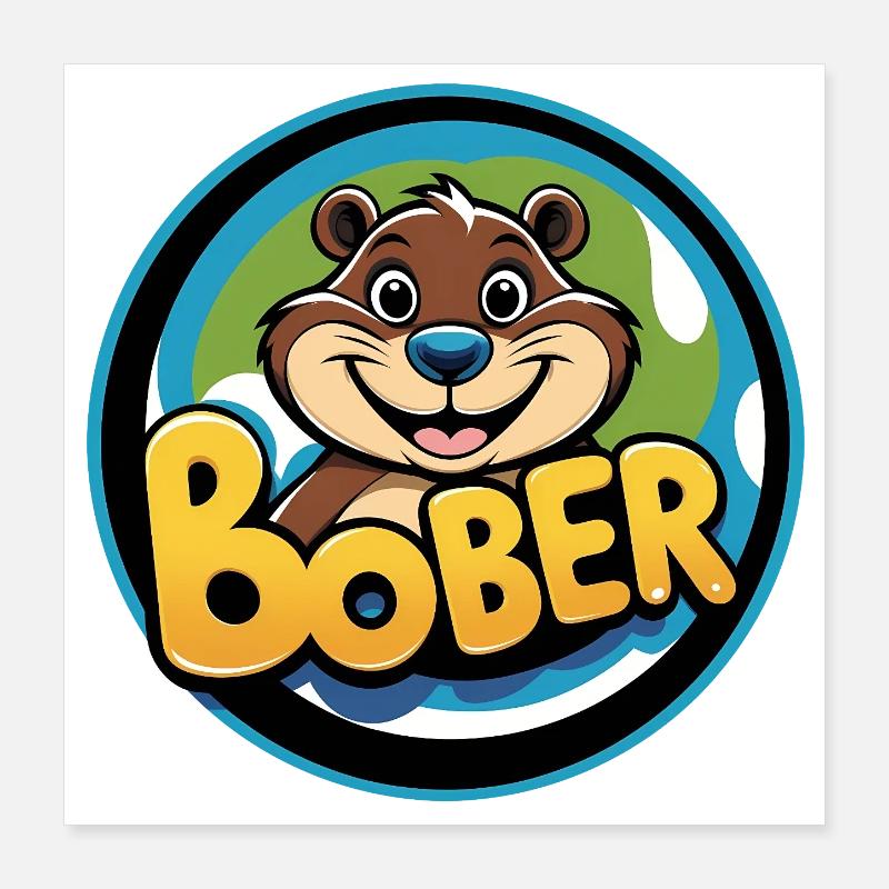 Bober Poster 40x40 cm