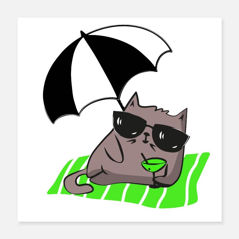 Gueule de bois avec style et cocktail Poster 40 x 40 cm