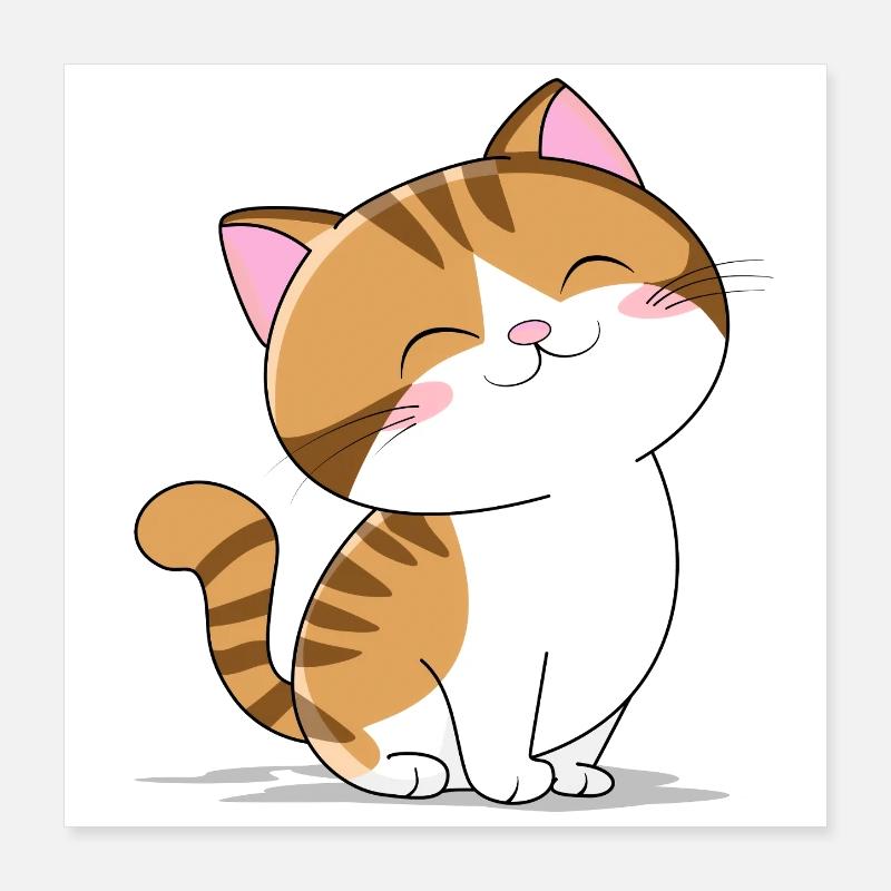 Petit chat mignon Poster 40 x 40 cm