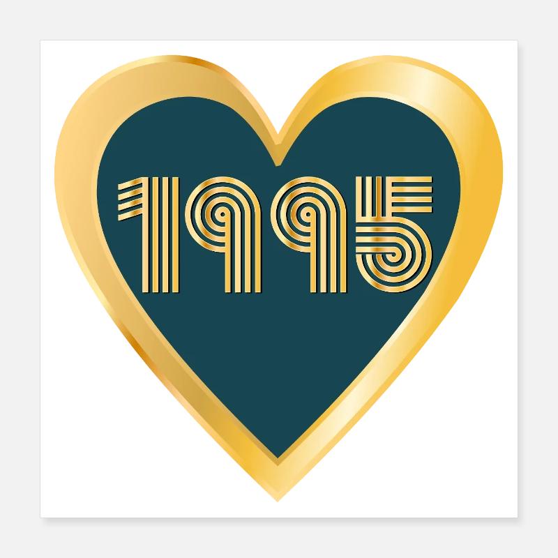 HEART YEAR 1995 Poster 16" x 16" (40x40 cm)