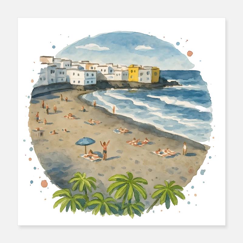 Beach Poster 16" x 16" (40x40 cm)