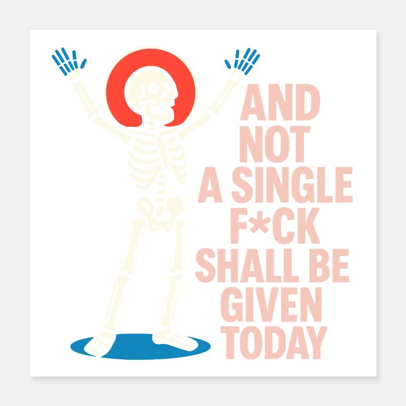 Vivid Skeleton Celebration Design Poster 16" x 16" (40x40 cm)