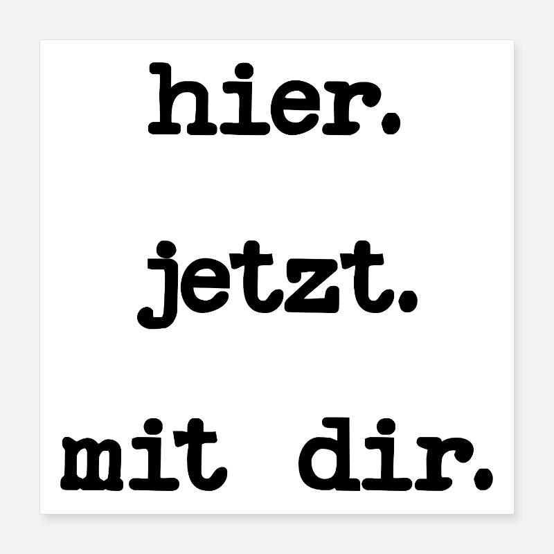 ACHTSAMKEIT LIEBE Poster 40x40 cm