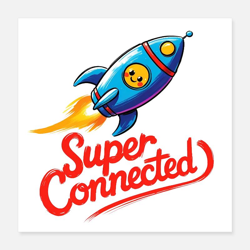 Super Connected Poster 40x40 cm
