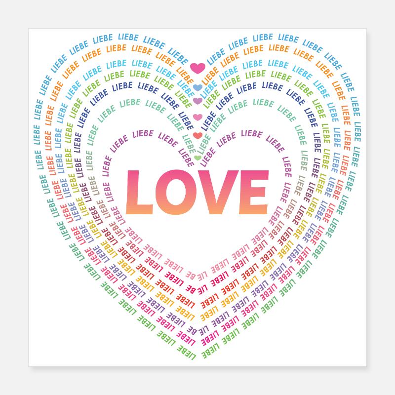 Liebe. Poster 40x40 cm