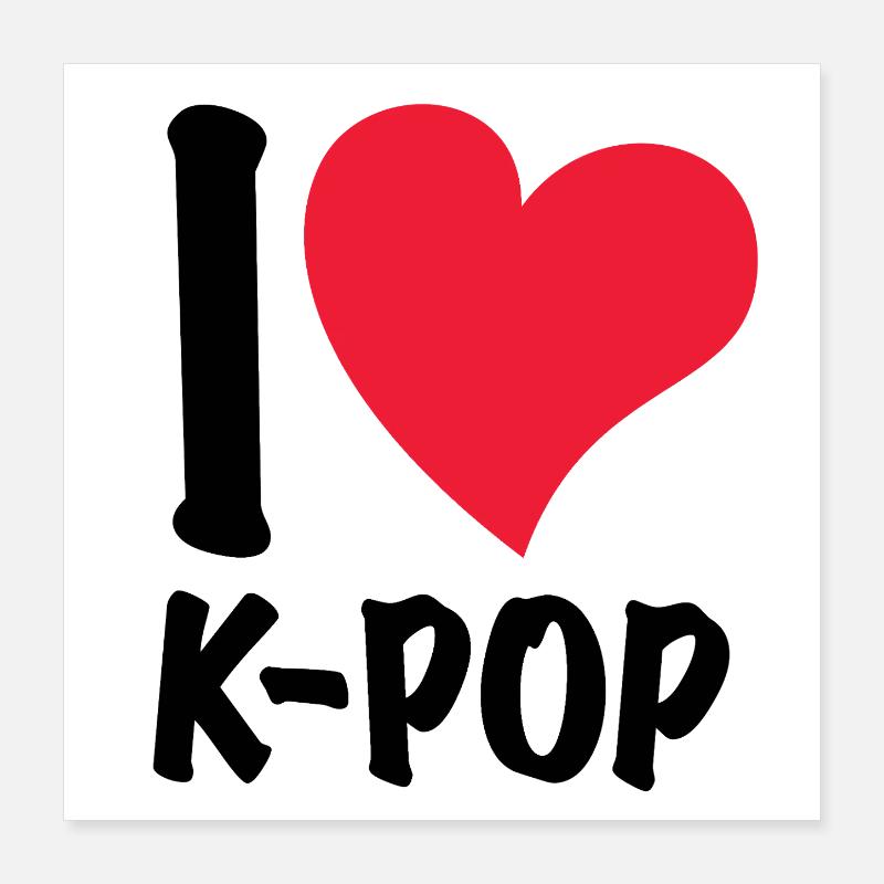 J’adore la K-pop Poster 40 x 40 cm