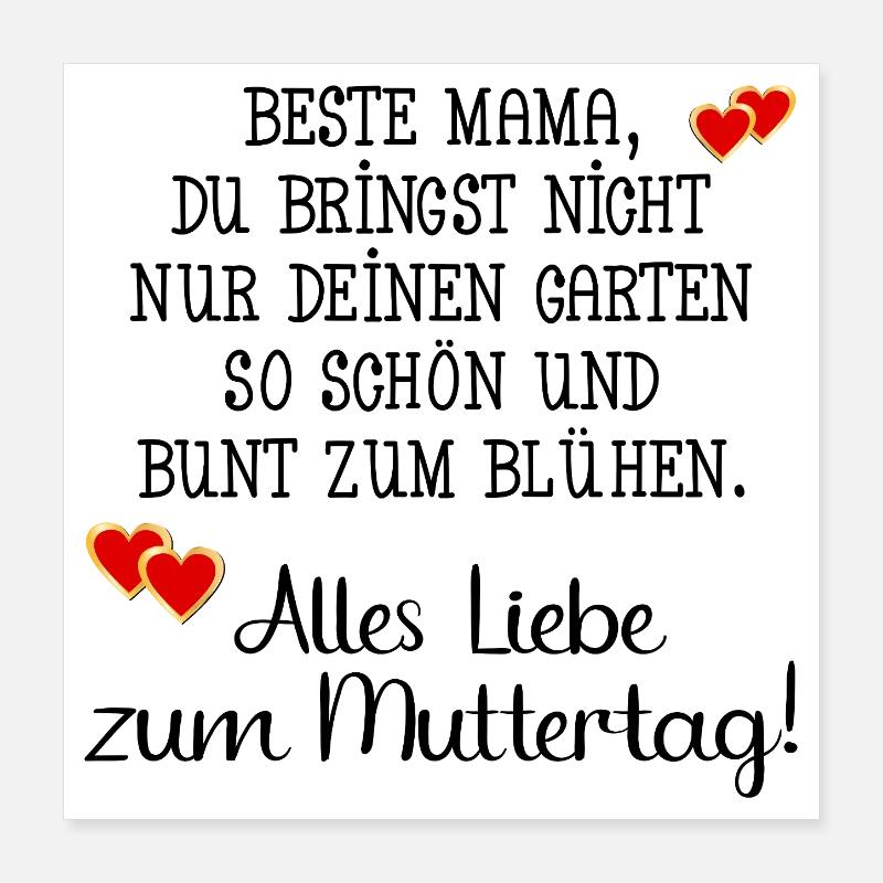 BESTE MAMA GÄRTNERIN - MUTTERTAG GARTEN Poster 40x40 cm