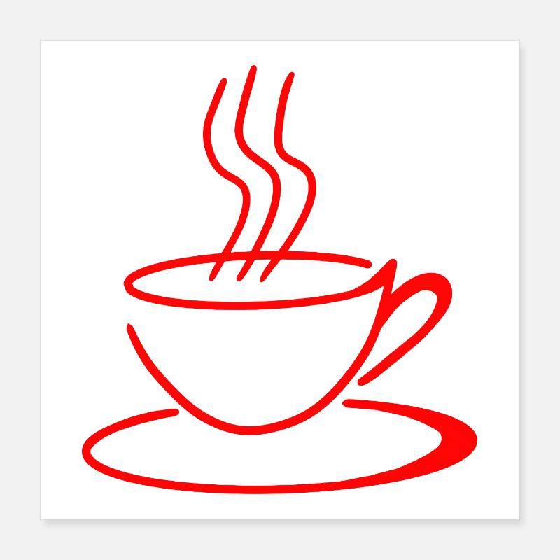 Café minimaliste et moderne Poster 40 x 40 cm