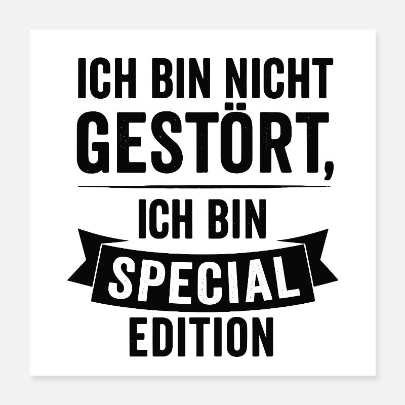 Ich bin Special Edition Poster 40x40 cm