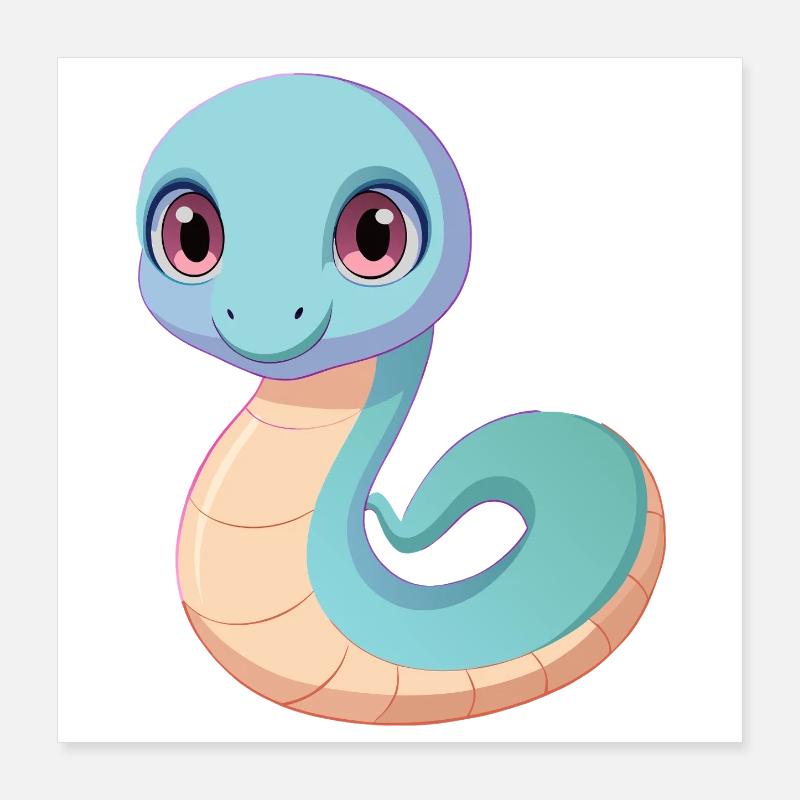 Bébé serpent Poster 40 x 40 cm