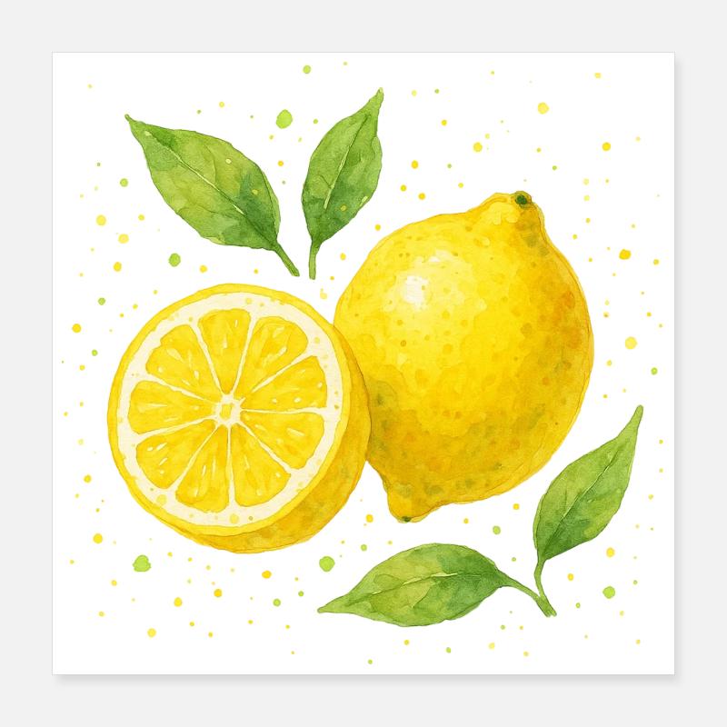 Citrons Poster 40 x 40 cm