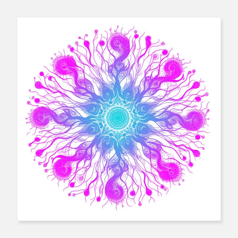 Mandala Psyché Poster 40 x 40 cm
