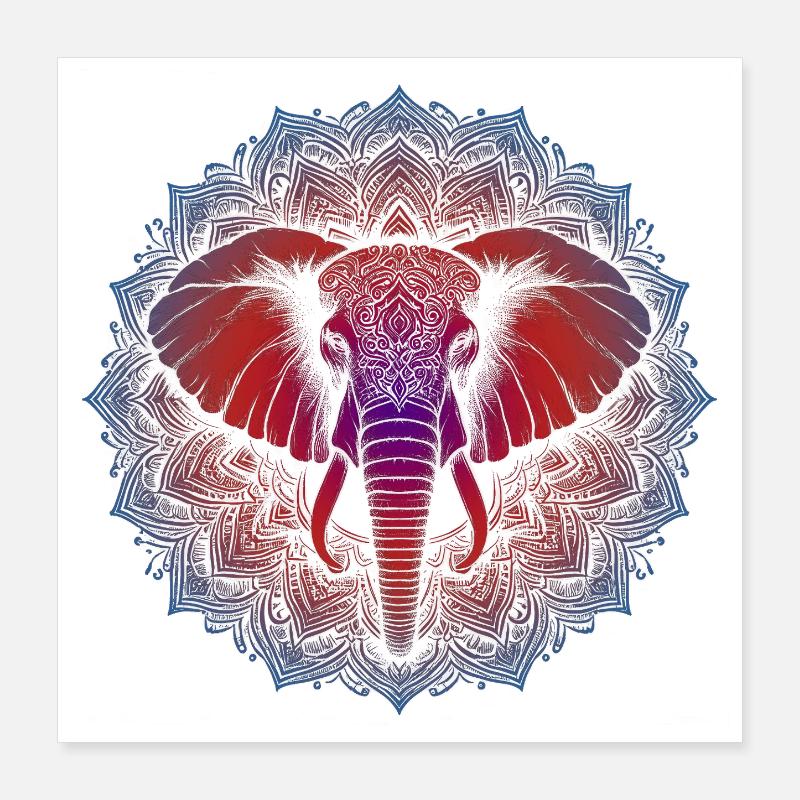 Trifecta Tugenden Mandala Poster 40x40 cm