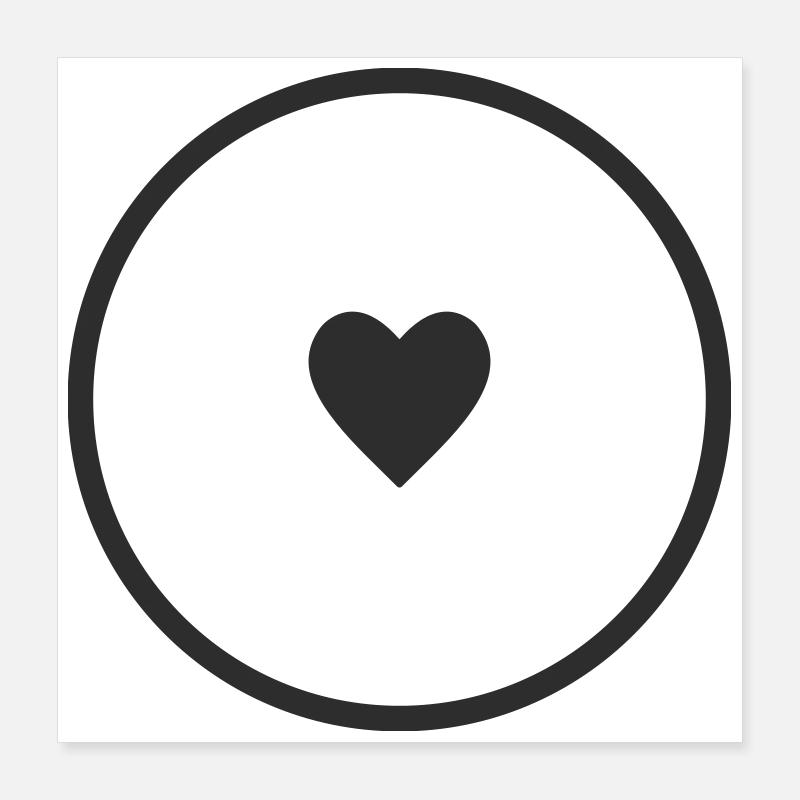 Herz Poster 40x40 cm
