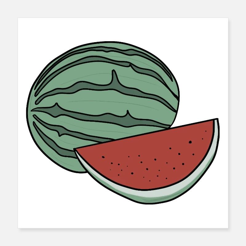 Délicieux fruit pastèque Poster 40 x 40 cm