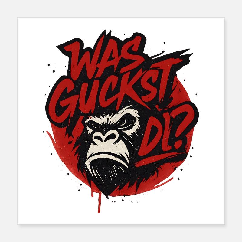 Was guckst du? Poster 40x40 cm