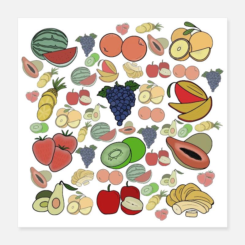 Früchte Poster 40x40 cm
