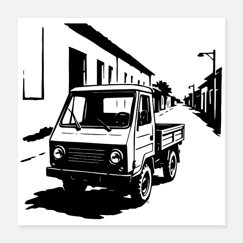 Multifunktionskraft Retro Poster 40x40 cm