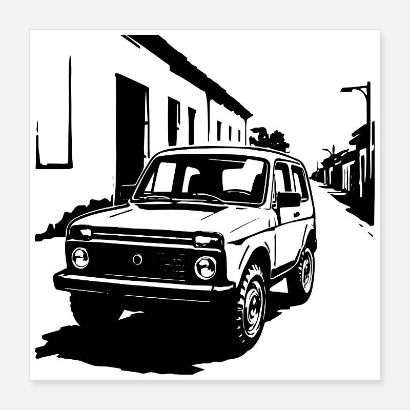 Offroad-Legende Klassik Poster 40x40 cm