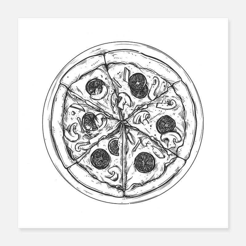 Pizza Poster 16" x 16" (40x40 cm)