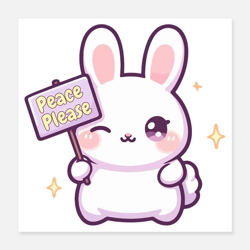 Peace Please Poster 16" x 16" (40x40 cm)