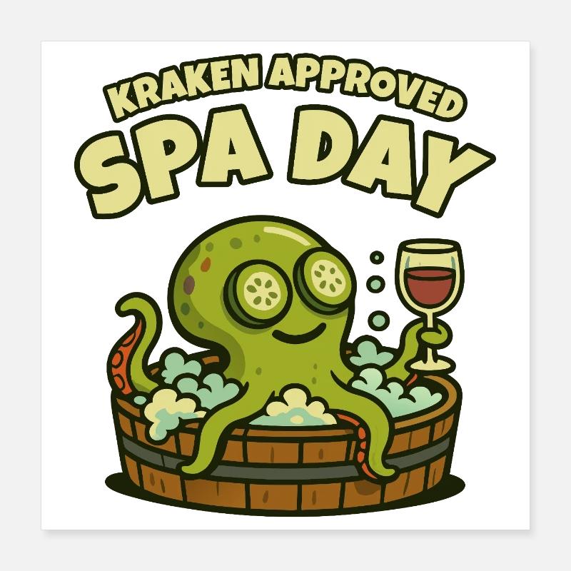 Kraken Spa-Tag Poster 40x40 cm