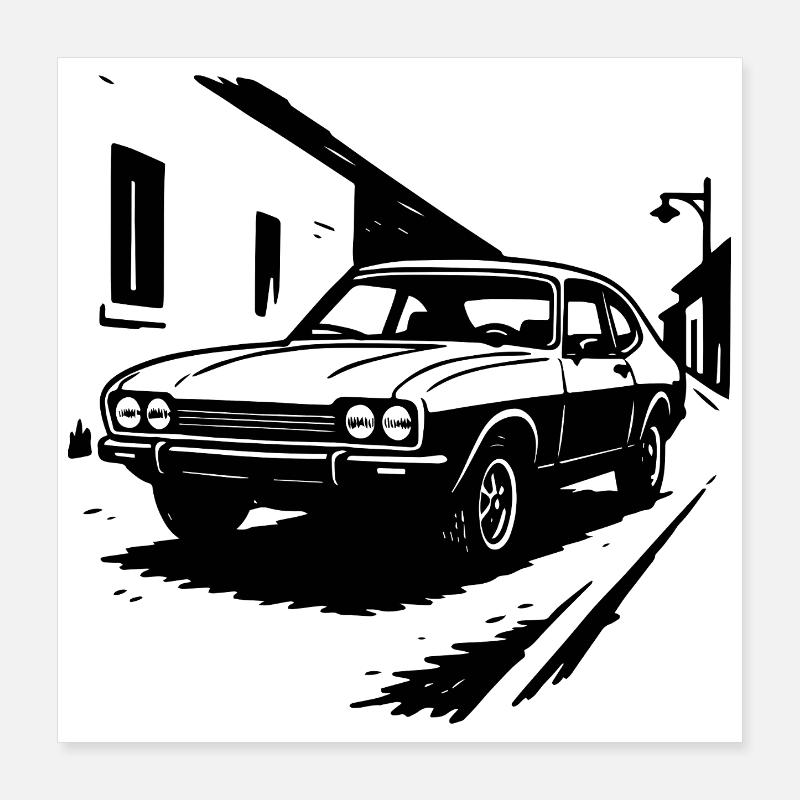 Coupé machine culte Poster 40 x 40 cm