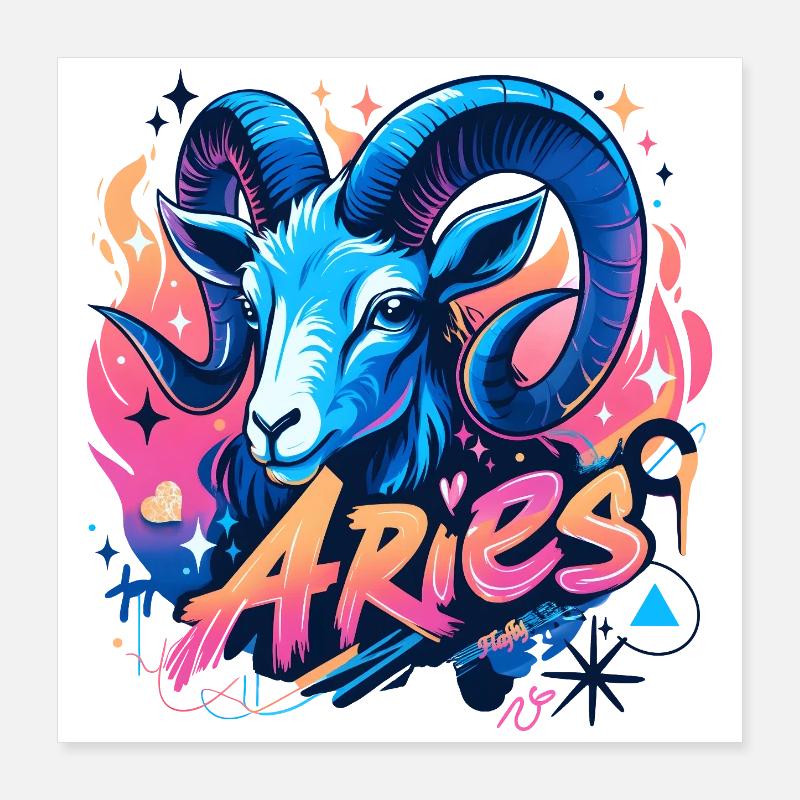 Widder – Sternzeichen – 🔮 ♈ Poster 40x40 cm
