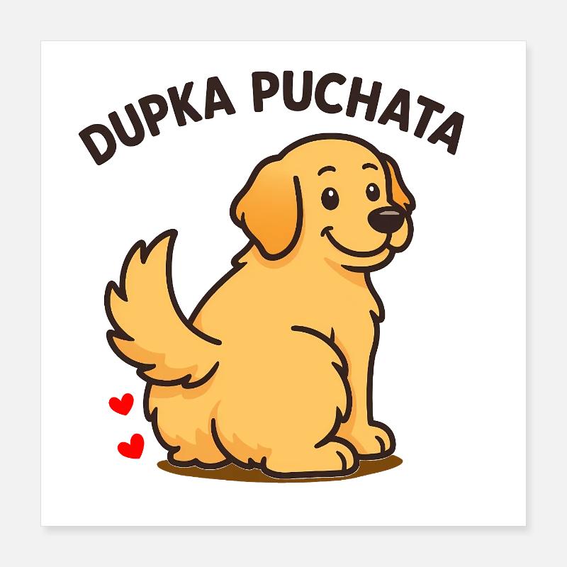 FLUFFY - süßes Hündchen Poster 40x40 cm