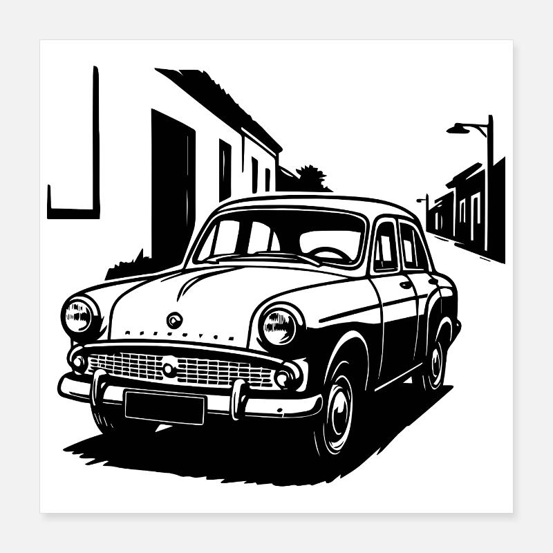 Rétro Classique 403 Poster 40 x 40 cm