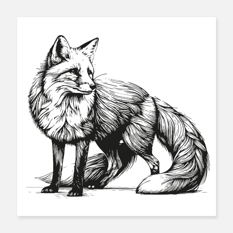 Fuchs – Waldläufer Poster 40x40 cm