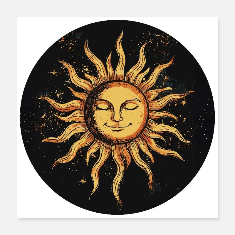 Sonne Poster 40x40 cm