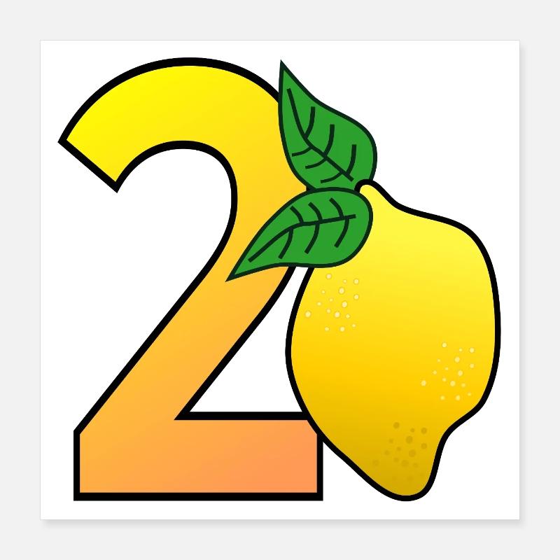 Numéro Vingt - Citron - 20 Poster 40 x 40 cm