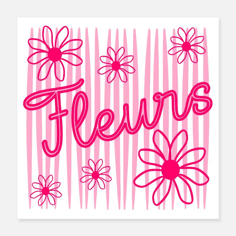 Blomster Poster 40x40 cm