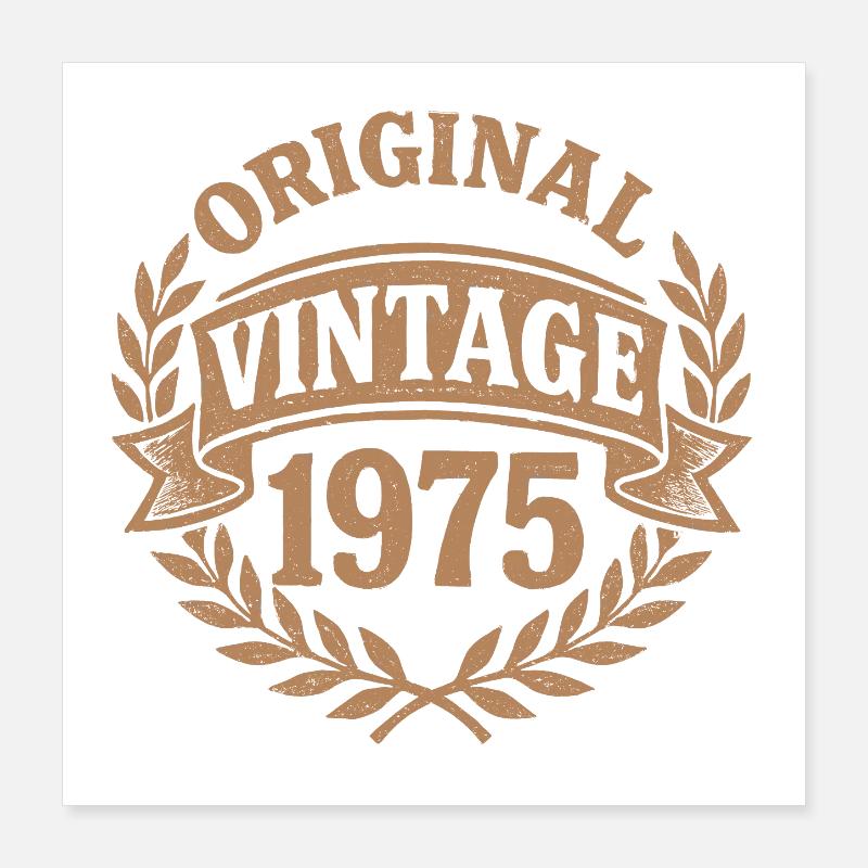 Original Vintage 1975 classique Poster 40 x 40 cm