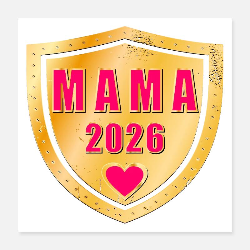 GROSSESSE 2026 MUM Poster 40 x 40 cm