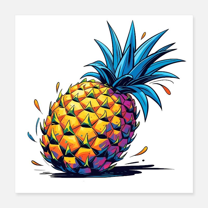 Pineapple Poster 16" x 16" (40x40 cm)