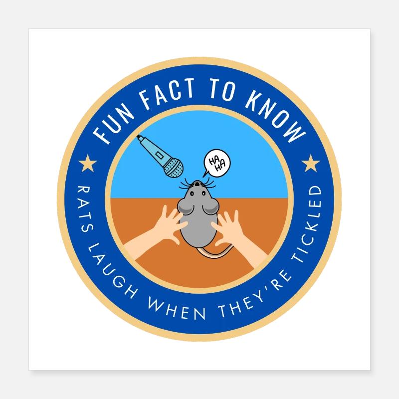 Rats laugh when they're tickled Poster 16" x 16" (40x40 cm)